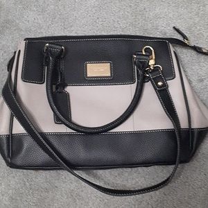 Tignanello Black and Mushroom Shoulder bag